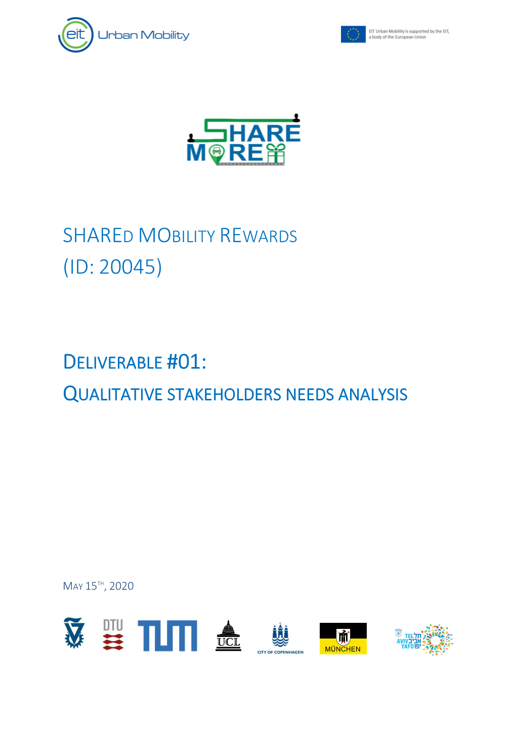 Shared Mobility Rewards (Id:20045) Deliverable