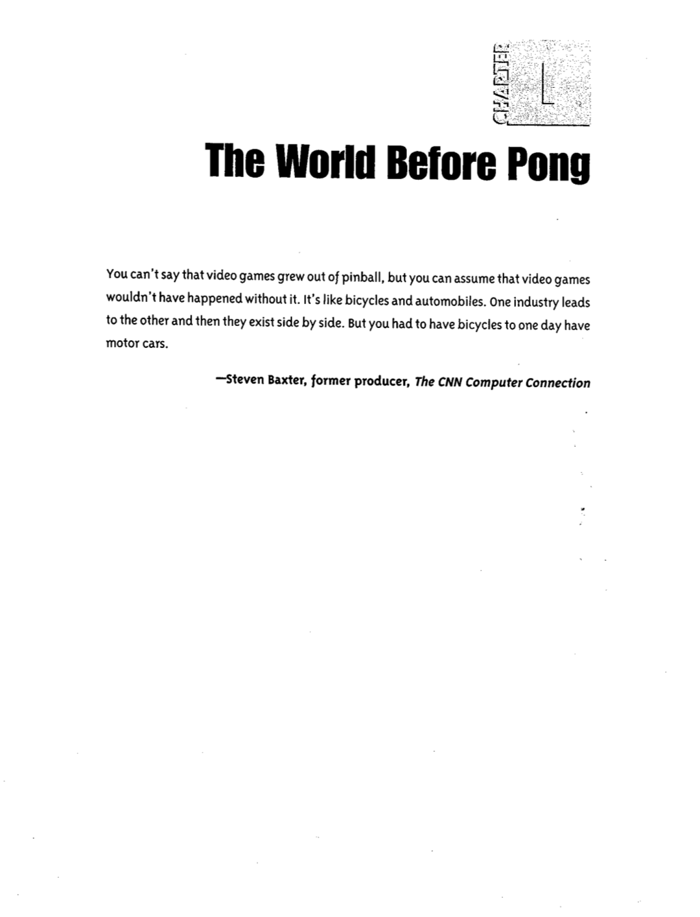 The World Before Pong