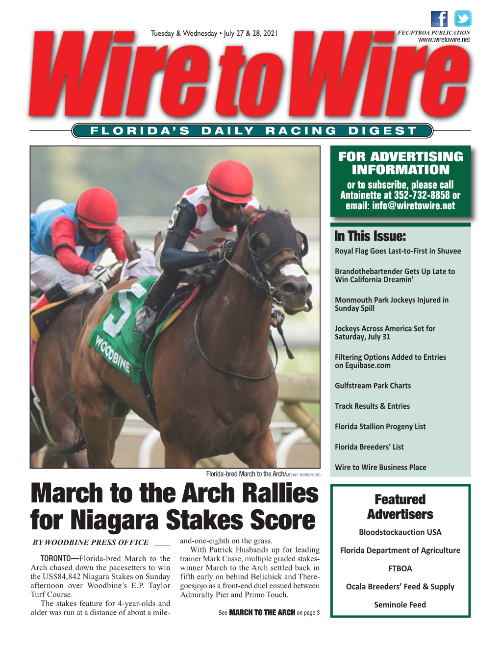 March to the Arch Rallies for Niagara Stakes Score