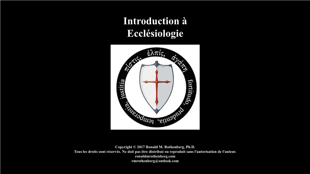 Introduction À Ecclésiologie