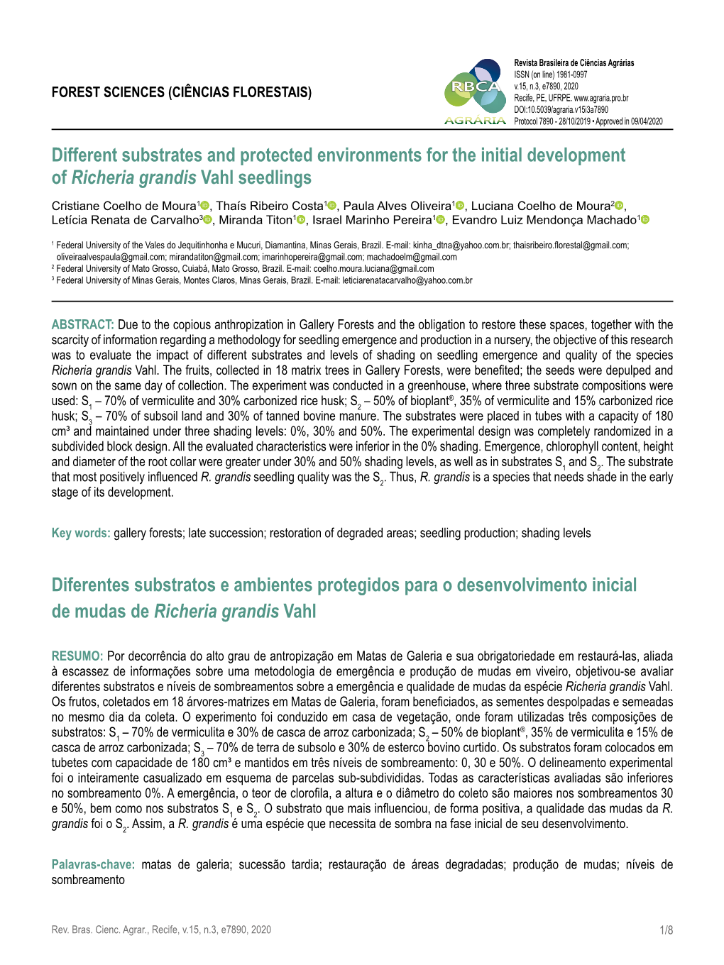 Different Substrates and Protected Environments for the Initial