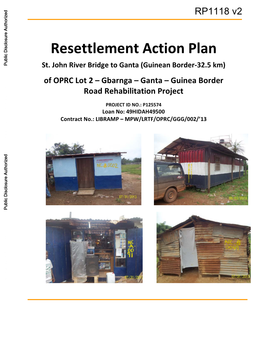 Ganta (Guinean Border-32.5 Km) of OPRC Lot 2 – Gbarnga – Ganta – Guinea Border Road Rehabilitation Project