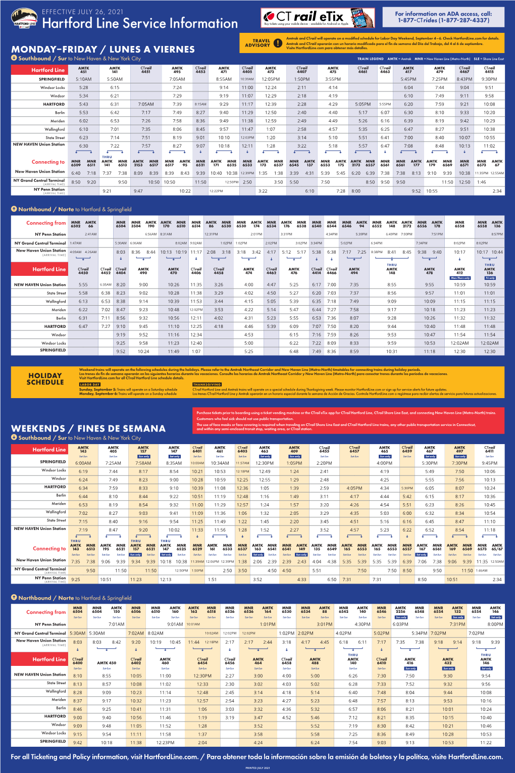 Hartford Line Service Information Buy Tickets Using Your Mobile Device – Available for Android Or Apple