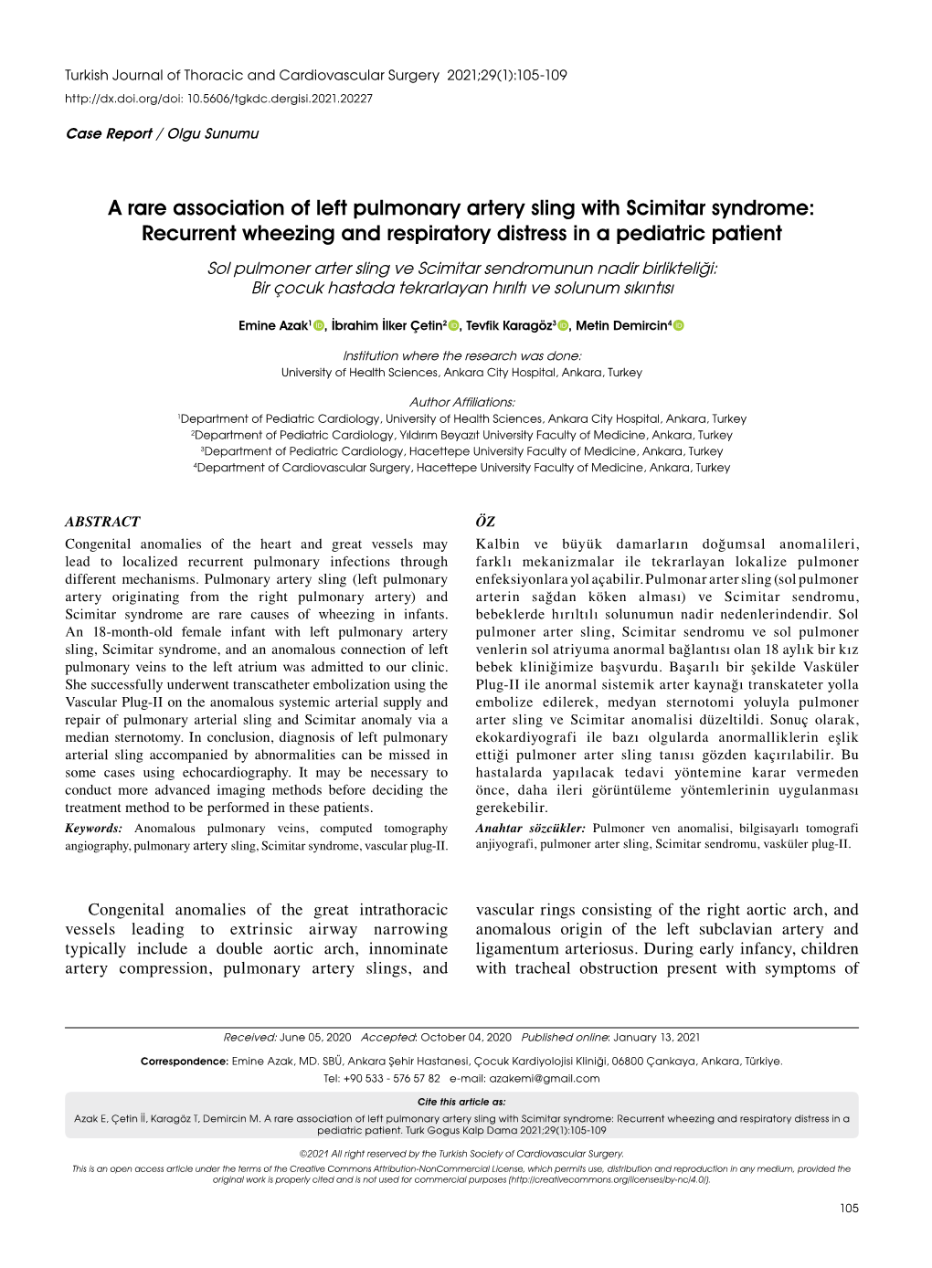 A Rare Association of Left Pulmonary Artery Sling With