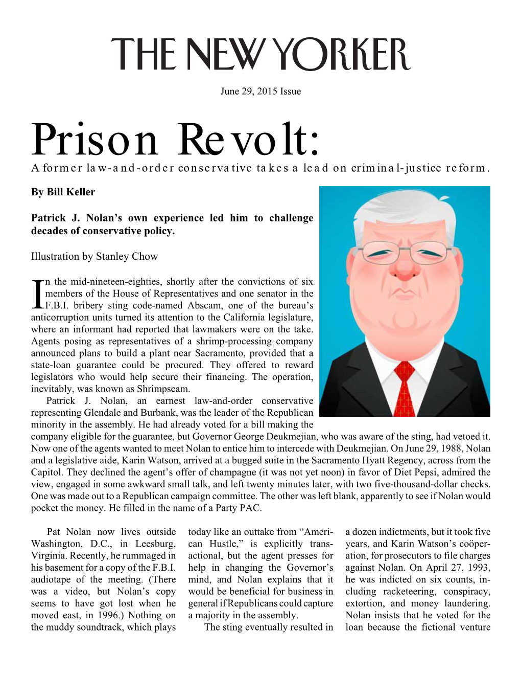 Prison Revolt: a Former Law-And-Order Conservative Takes a Lead on Criminal-Justice Reform