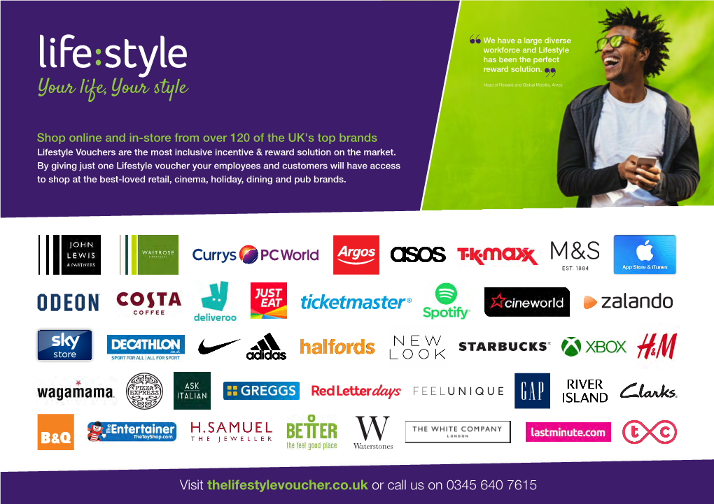 Brands Lifestyle Vouchers Are the Most Inclusive Incentive & Reward Solution on the Market