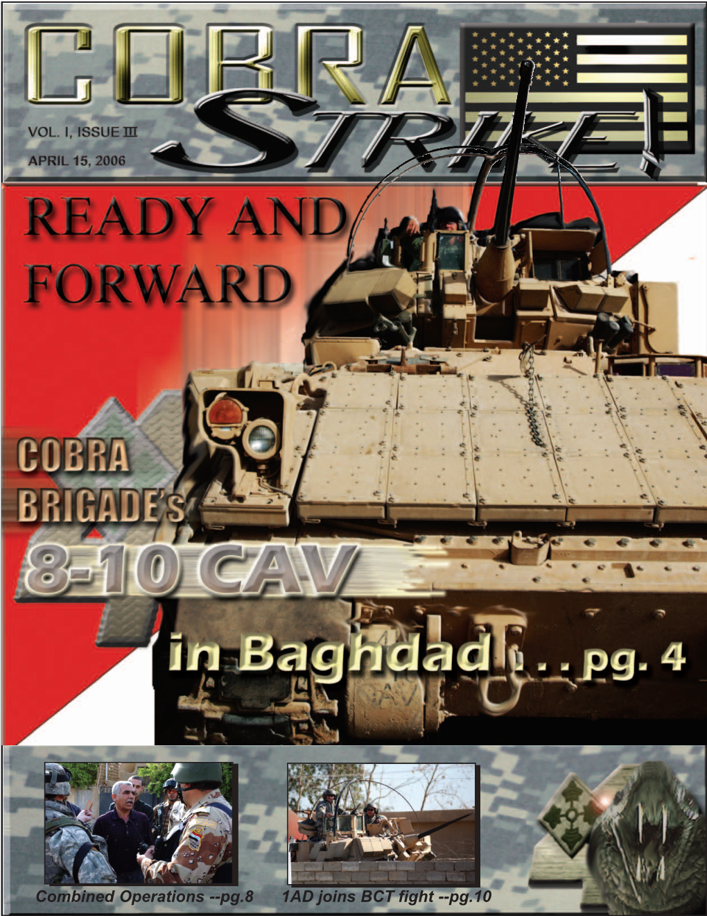 Combined Operations --Pg.8 1AD Joins BCT Fight --Pg.10 Tabletable Ofof Contentscontents Pg.Pg