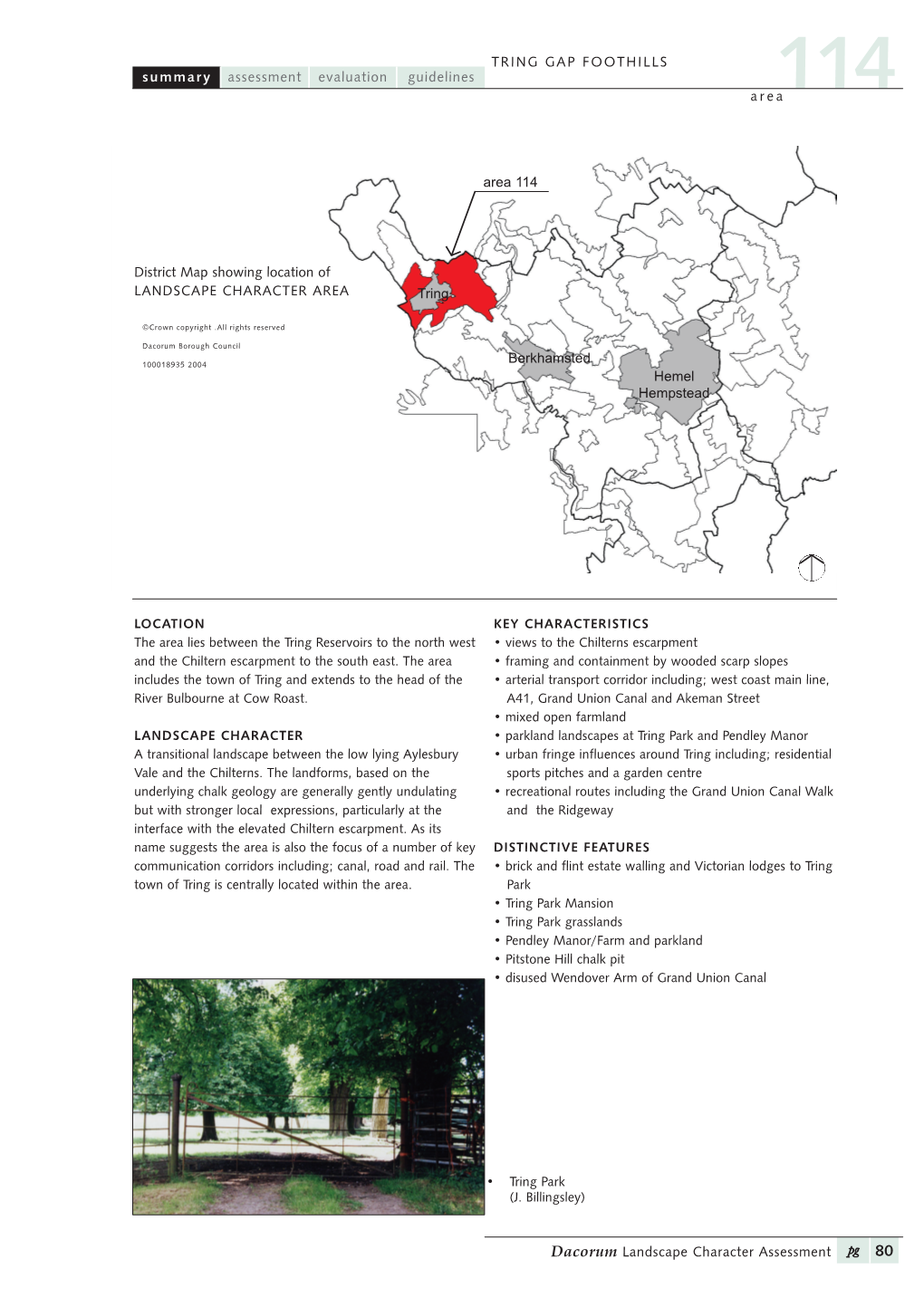 Appendix 2: Extracts from the Landscape Character Assessment