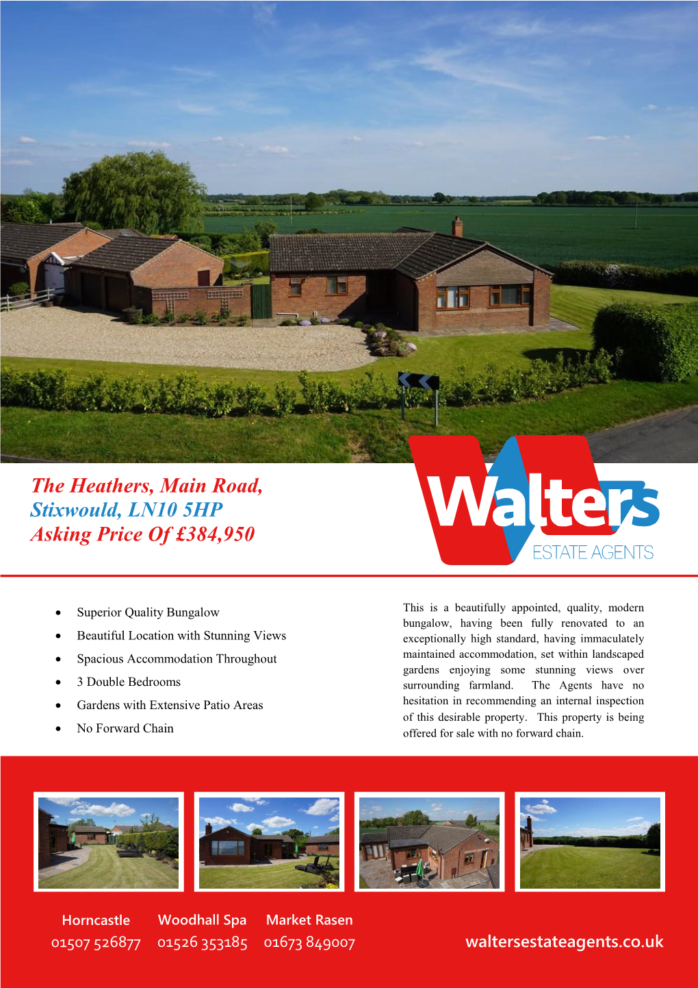 The Heathers, Main Road, Stixwould, LN10 5HP Asking Price of £384,950