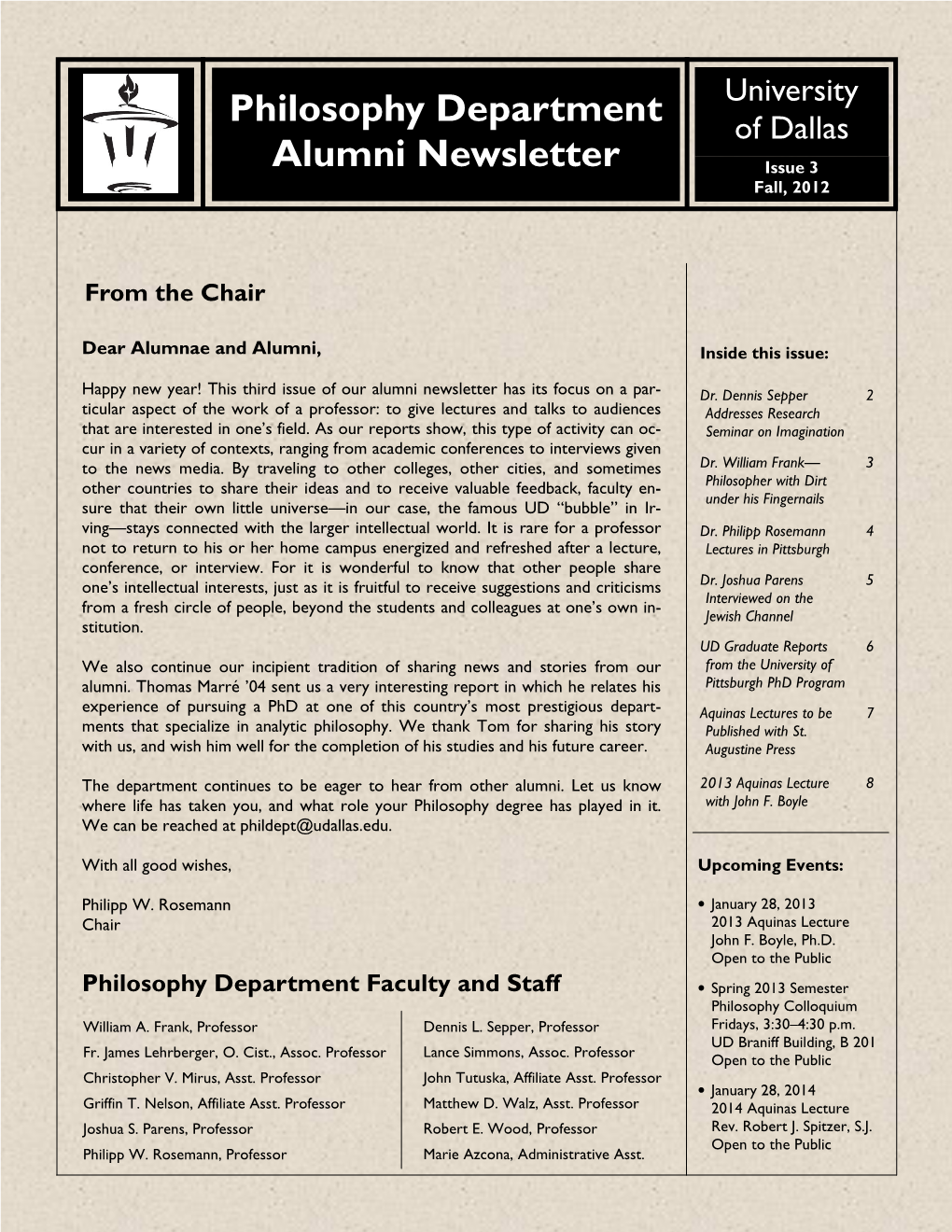 Phil Alumni Newsletter