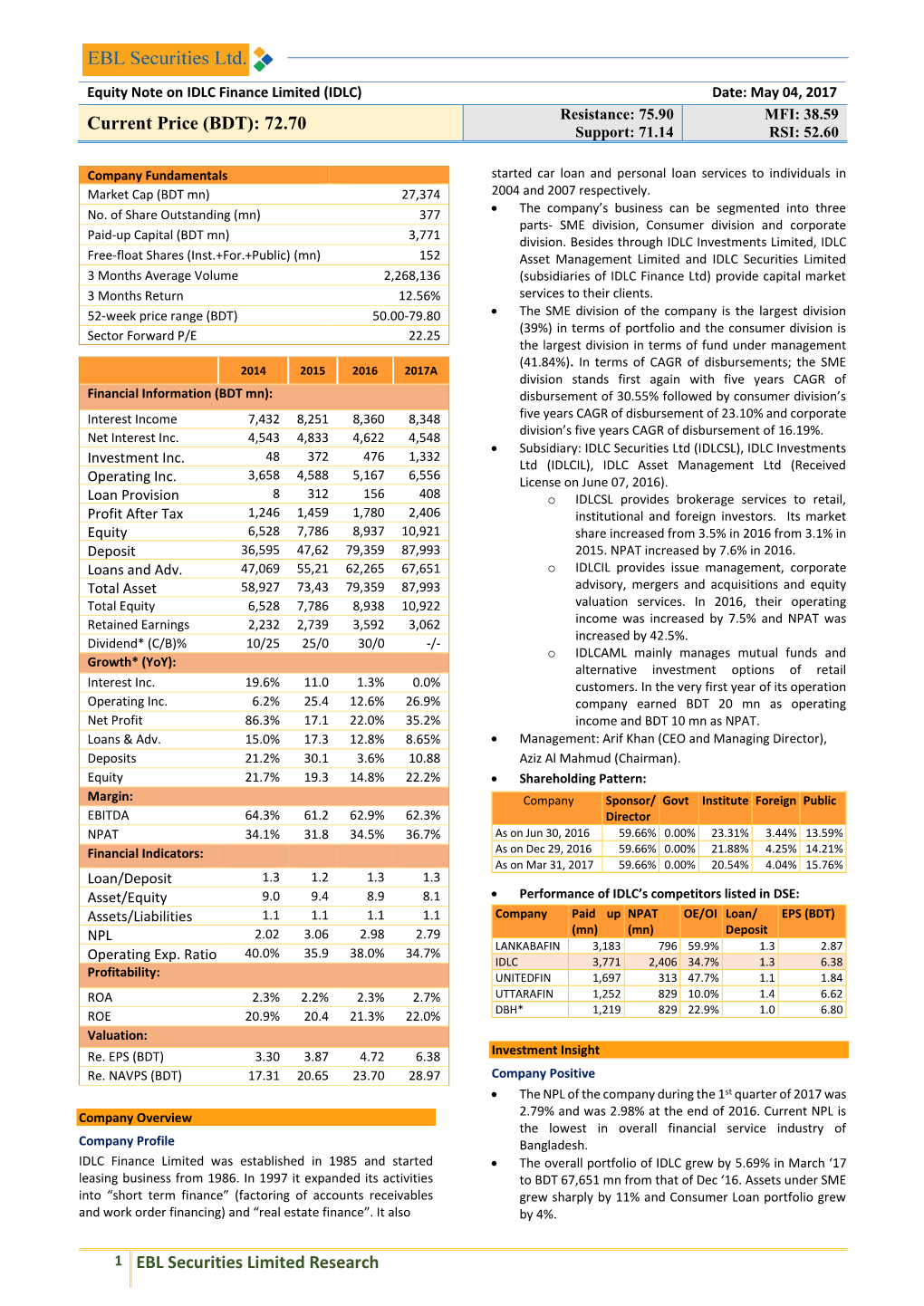 Brief Analysis of Olympic Industries