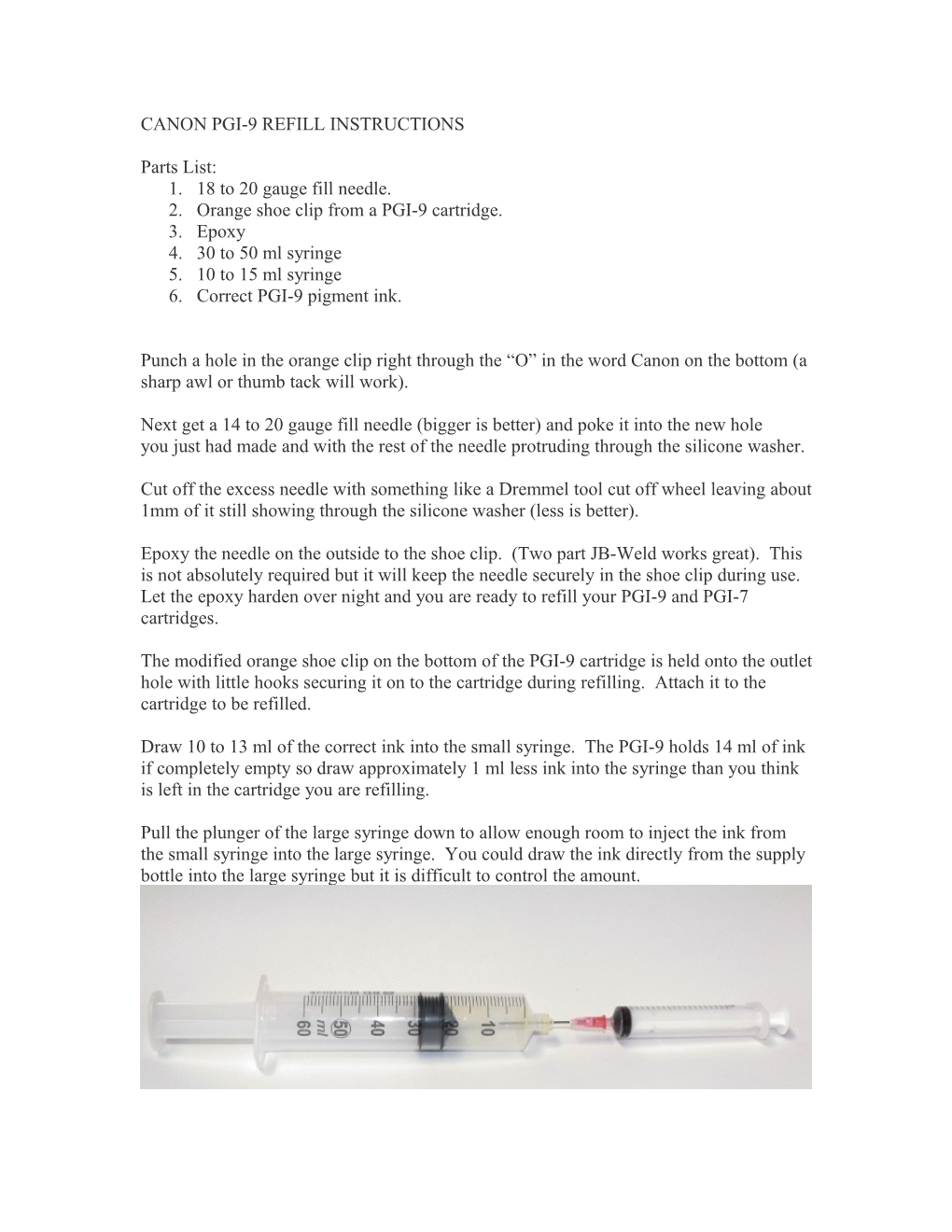 Canon Pgi-9 Refill Instructions