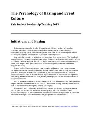 The$Psychology$Of$Hazing$And