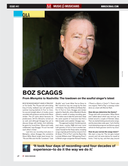 BOZ SCAGGS from Memphis to Nashville: the Lowdown on the Soulful Singer’S Latest