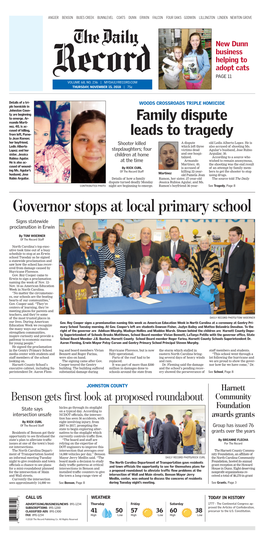 Governor Stops at Local Primary School Signs Statewide Proclamation in Erwin