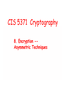 CIS 5371 Cryptography Yp G