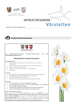 Amtsblatt Der Gemeinde