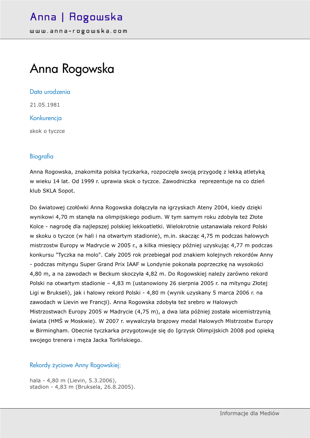 Anna | Rogowska Anna Rogowska