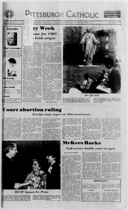 Pittsburgh Catholic, Friday, January 14, 1983