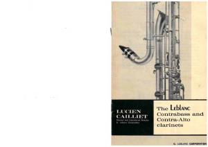 Lucien Cailliet Contrabass and Contra-Alto Clarinets Booklet