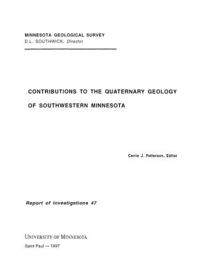 Contributions to the Quaternary Geology Of