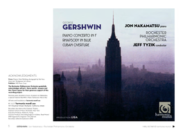 GERSHWIN Jon Nakamatsu Piano Rochester Piano Concerto in F Philharmonic Rhapsody in Blue Orchestra Cuban Overture Jeff Tyzik Conductor