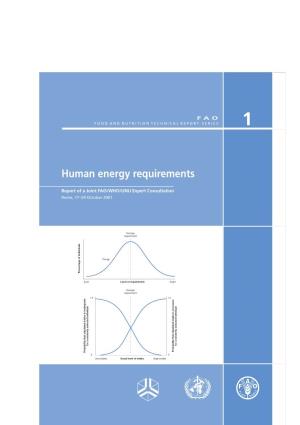 Human Energy Requirements