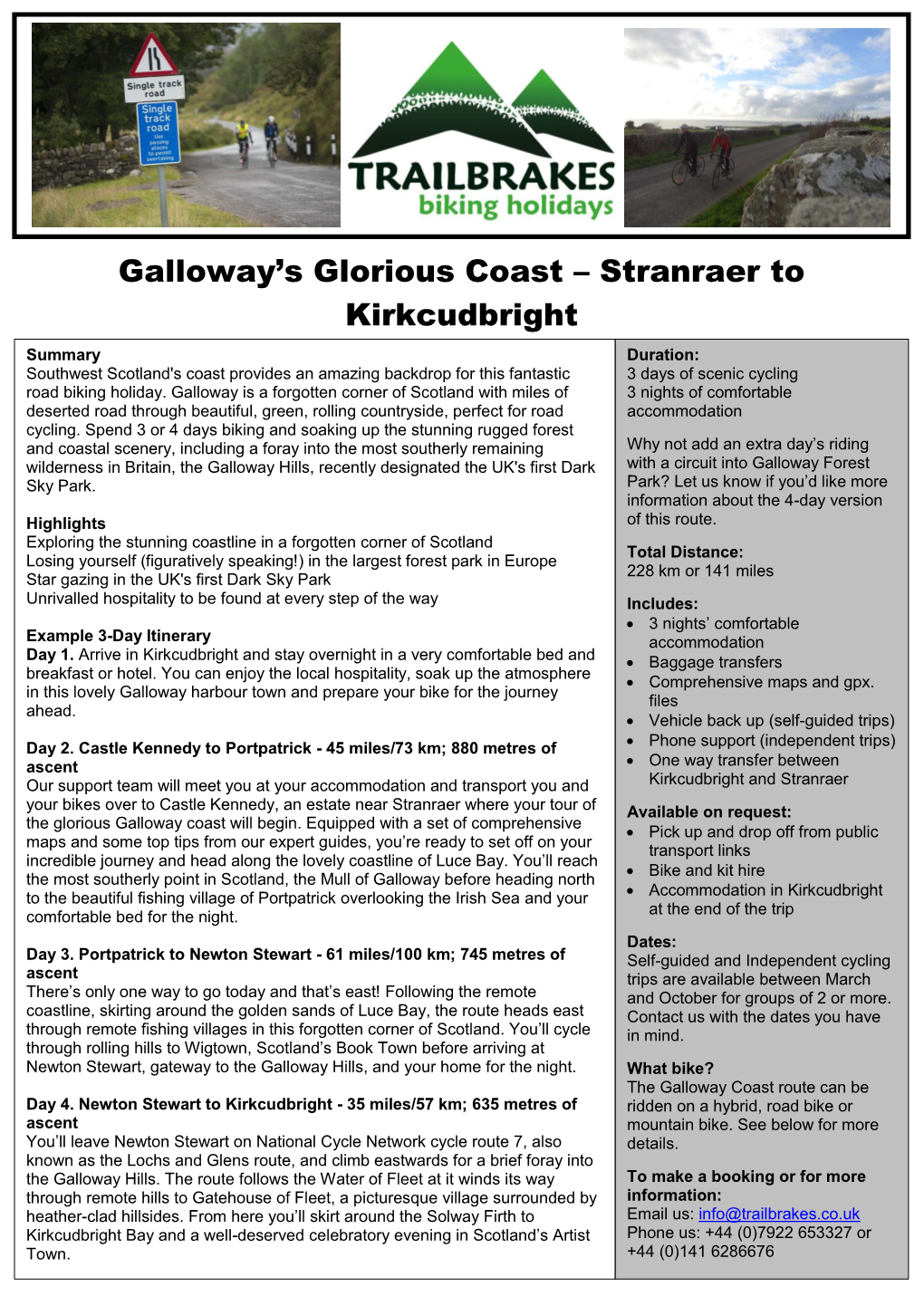 Galloway's Glorious Coast – Stranraer to Kirkcudbright 7 Stanes Skills