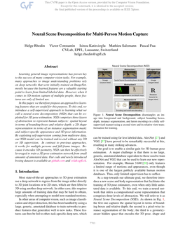 Neural Scene Decomposition for Multi-Person Motion Capture
