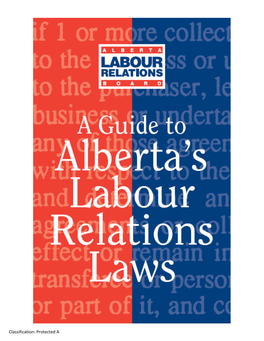 A Guide to Alberta's Labour Relations Laws