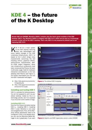 KDE 4 – the Future of the K Desktop