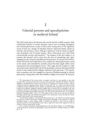 Celestial Portents and Apocalypticism in Medieval Ireland