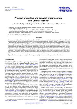 Physical Properties of a Sunspot Chromosphere with Umbral Flashes⋆