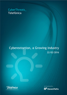 Cyberextortion, a Growing Industry 22/02/2016