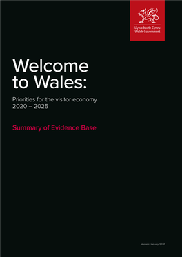 Wales Priorities for the Visitor Economy 2020 to 2025