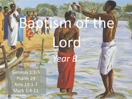 Baptism of the Lord Year B