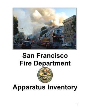 San Francisco Fire Department Apparatus Inventory