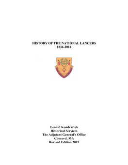 History of the National Lancers -Long Version