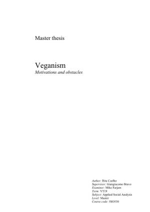 Veganism Motivations and Obstacles