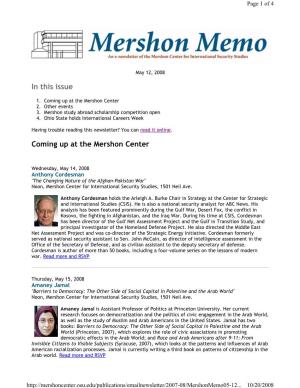Mershon Memo Weekly Spring