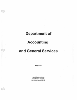 Department of Accounting and General Services 0