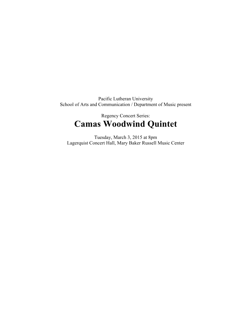 Camas Woodwind Quintet