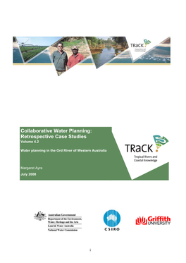For Water Planning in the Ord River