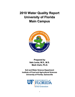 2010 Water Quality Report University of Florida Main Campus