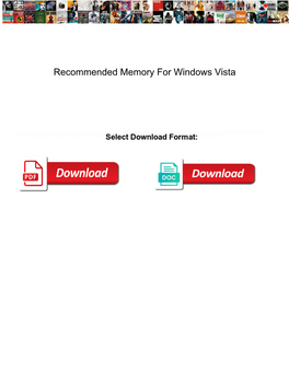 Recommended Memory for Windows Vista