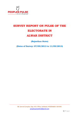 Alwar District Survey Report