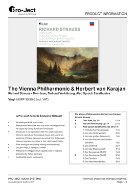 The Vienna Philharmonic & Herbert Von Karajan