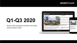 Investgame Q1-Q3 2020 Report