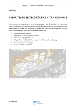 Vedlegg 1 – Prioriterte Beiteområder I Hitra Kommune