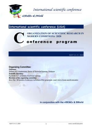 International Scientific Conference